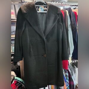 Vintage Hong Kong Atelier Black Wool Coat | 1960s-70s | Size 4